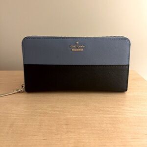 Kate Spade Leather Madison Large Continental Wallet | Blue Colorblock